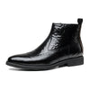 Men's Leather Chelsea Boots, Retro, British Style, Style 7959