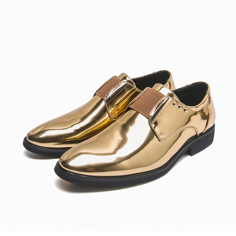 Men's business leather shoes - plus size, new arrival, patent leather, pointed toe, fashionable kore 7