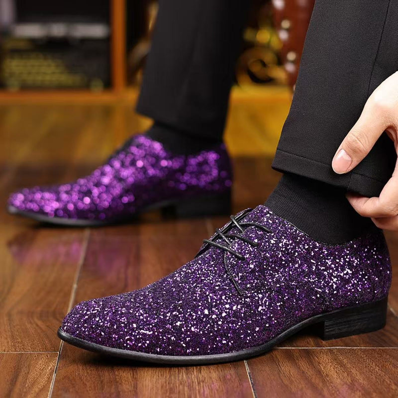 Men's Leather Formal Shoes, Pointed Toe, Business, Style 7031
