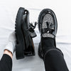Cross-border new arrivalmencasualfashionlow anklethick soleleather shoesk-stylecontrast colortasselp