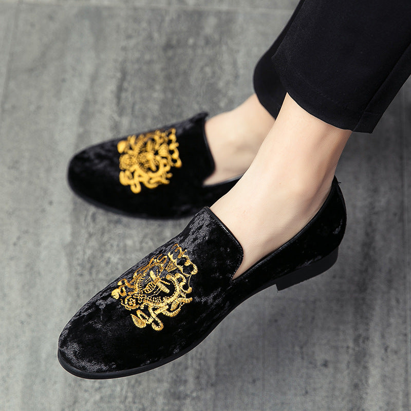 Cross-border autumn corduroy slip-on loafers, british style formal & casual shoes, plus size dress 4