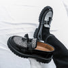 Cross-border new arrivalmencasualfashionlow anklethick soleleather shoesk-stylecontrast colortasselp