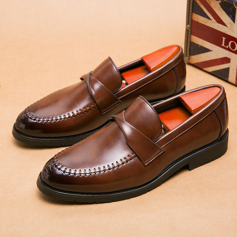 Fall and winter cross-border mencasualfashion leather shoes k-style wedding shoes british business f 7