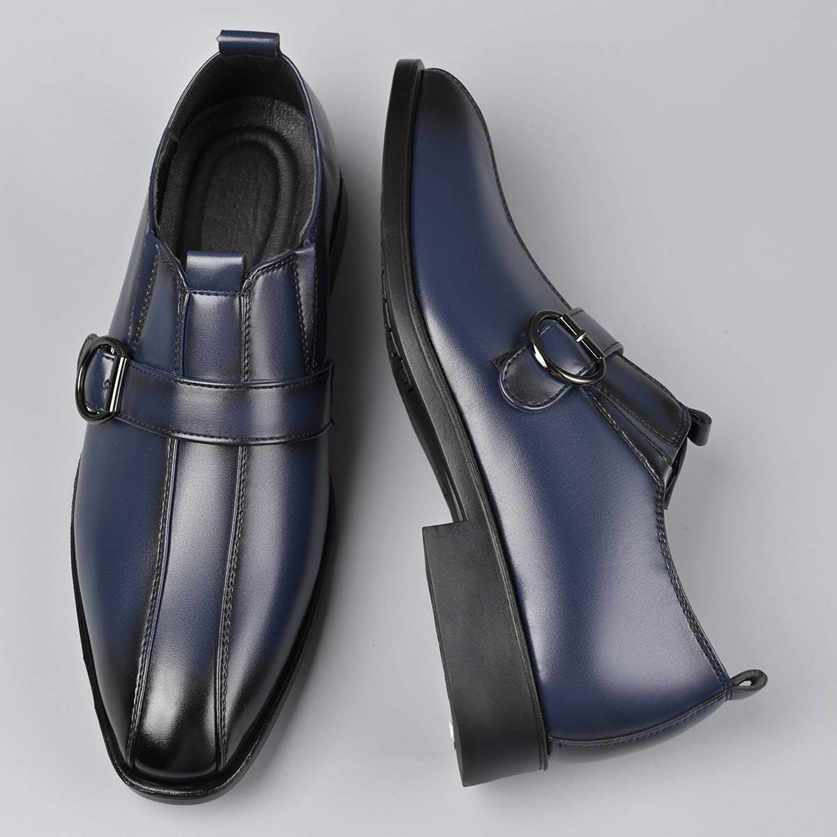 Cross-border e-commerce 2026 autumn new men's business british style pointed toe leather shoes, slip 7