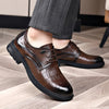 Men's Leather Oxford Formal Shoes, Lace-Up, Lace-Up