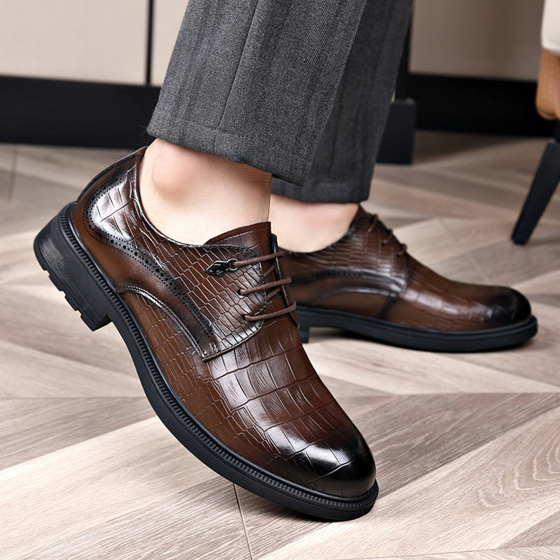 Men's business casual dress shoes - versatile leather oxfords, lace-up trendy footwear, stylish brit 3