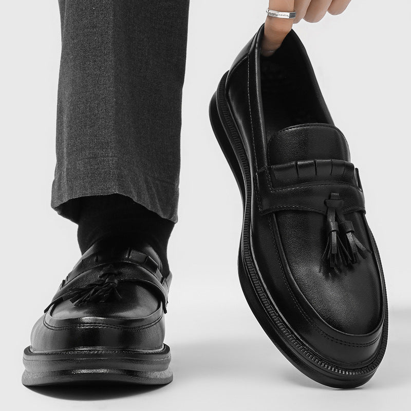 2026 casual business formal breathable wedding shoes winter brogue men's shoes korean style british 5