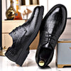 Men's Leather Oxford Formal Shoes, Lace-Up, Lace-Up