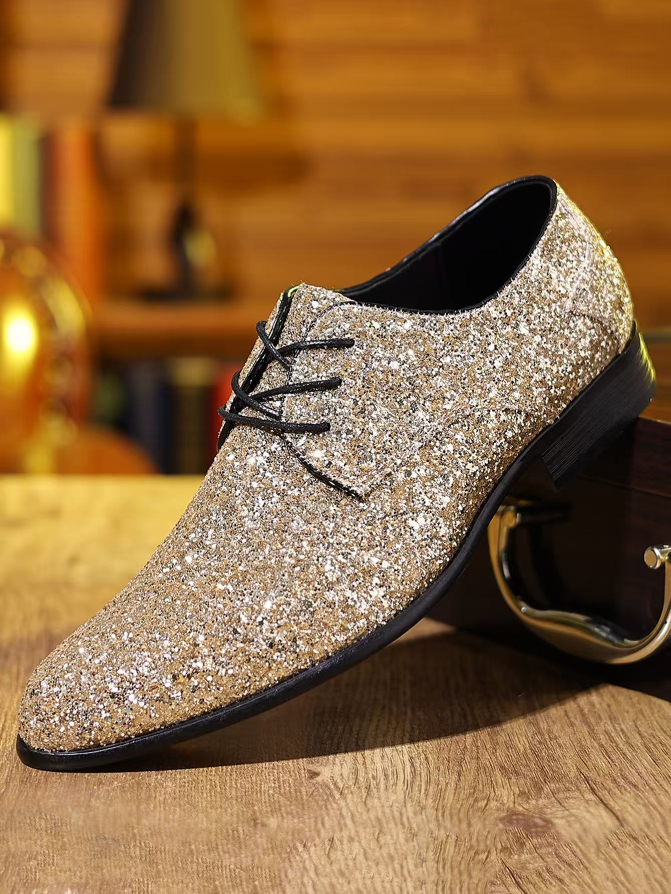 british style pointed leather shoes business casual shoes cross-border plus size 16