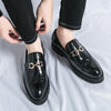 Men's Leather Formal Shoes, Slip-On, British Style, Style 0599