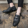 Men's Black Leather Formal Shoes, Pointed Toe, Business, Style 8311