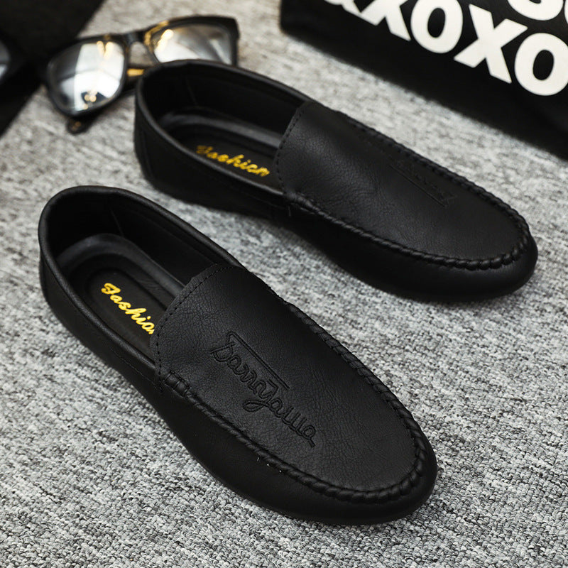 Summernew arrival men's loafers 2024 driving casual leather shoes soft bottom slip-on men's trendy s 5