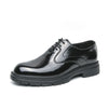 Men's Red Leather Derby Formal Shoes, Business, Wedding