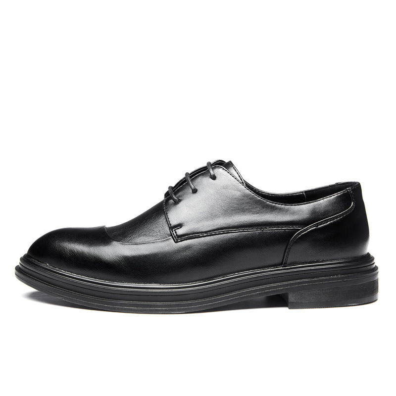 New men's pointed-toe leather shoes - korean style, trendy formal & business casual, plus size, brit 17