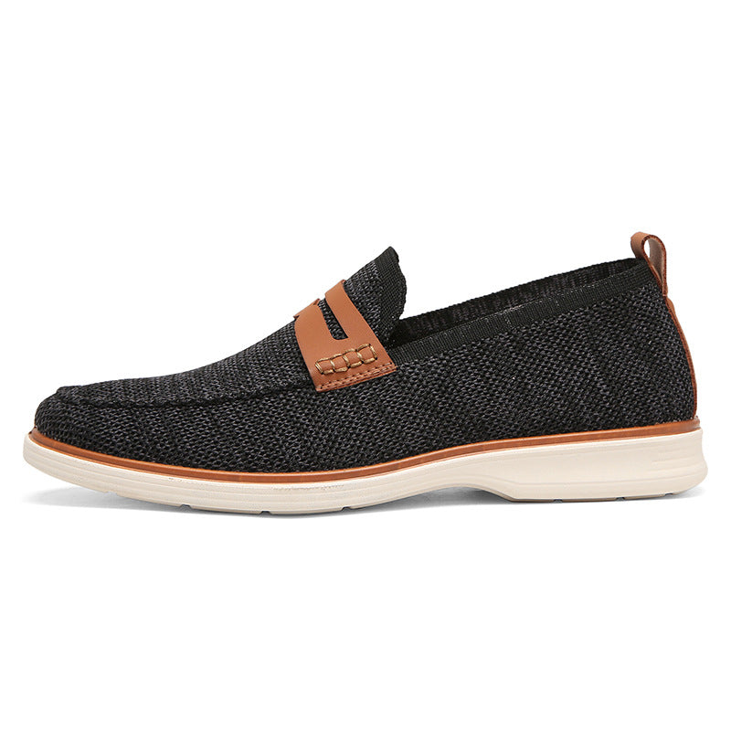Men's Leather Loafers - Comfortable Non-Slip Business Shoes