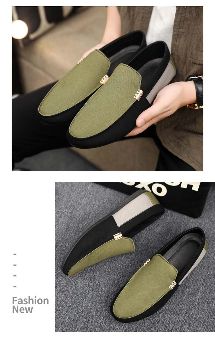 Spring/summer casual sneakers, trendy loafers, men's slip-ons, moccasins, one-step shoes, men's foot 17