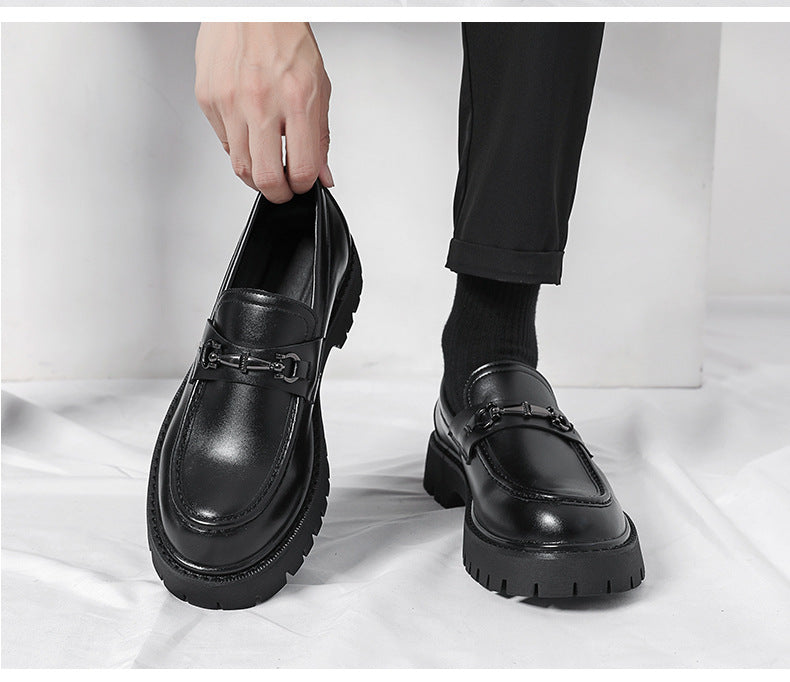 Men's chunky platform loafers - british style, square toe, business casual, spring/autumn new arrival 7