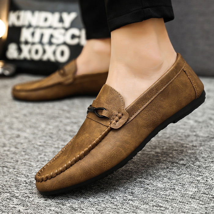 2024 summer new arrivals: men's korean style loafers - slip-on, breathable, soft-soled casual leathe