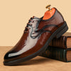 Men's Leather Formal Shoes, Pointed Toe, Lace-Up, Style 1495