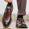 Men's Leather Loafers, Slip-On, British Style, Style 7111