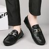 Men's Genuine Leather Loafers, Crocodile Pattern, British Style
