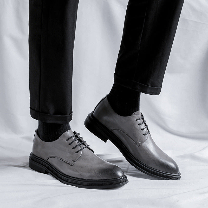 Plus size men's shoes - british style business casual leather shoes 2