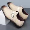Amazon's best-selling cross-border plus sizemen leather shoes pointed toe business casual slip-on