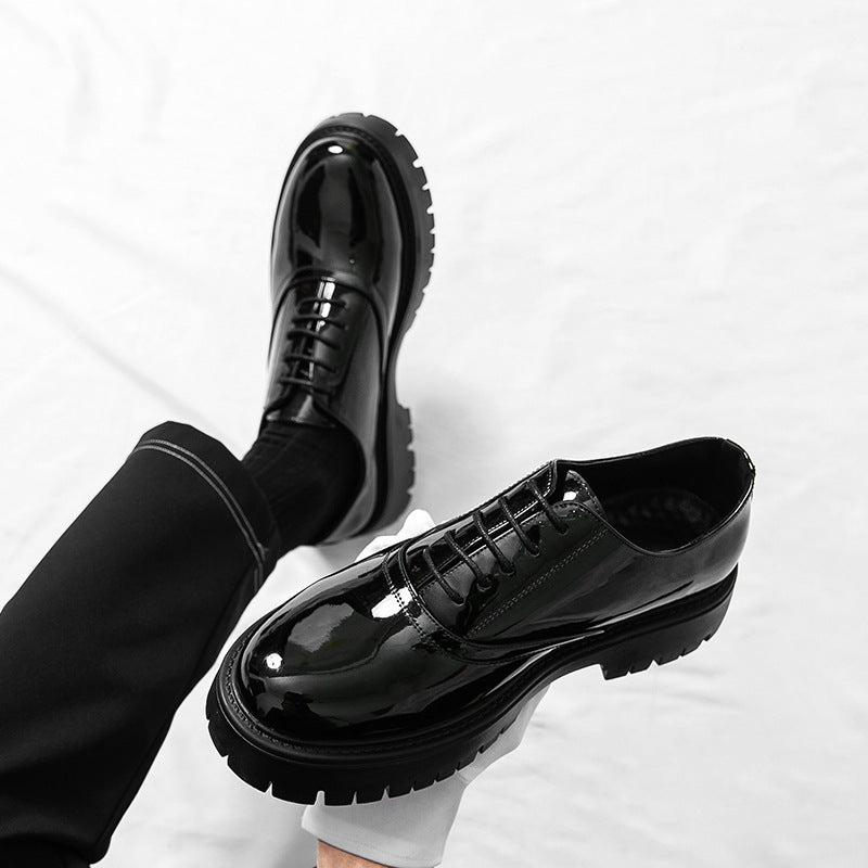 Men's Leather Formal Shoes, Slip-On, Business, Style 9911