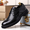 Men's Leather Oxford Formal Shoes, Lace-Up, Lace-Up