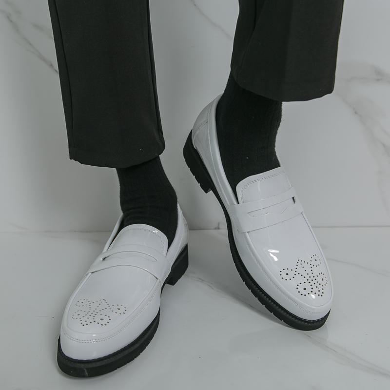 2026 spring new men's casual formal leather shoes business british brogue casual flats wedding shoes