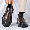 Men's Black Leather Formal Shoes, Slip-On, Wedding