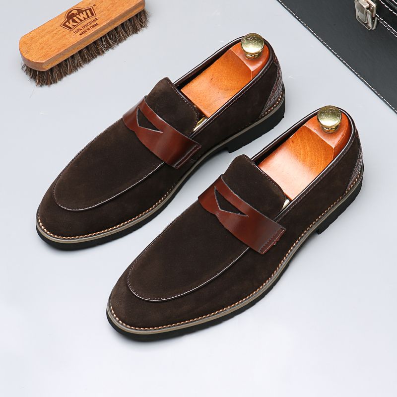 Men's Leather Formal Shoes, Pointed Toe, Slip-On, Style 2679