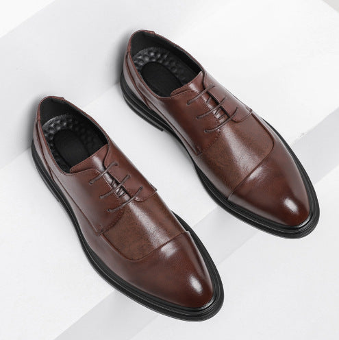 New men's pointed-toe leather shoes - korean style, trendy formal & business casual, plus size, brit 3