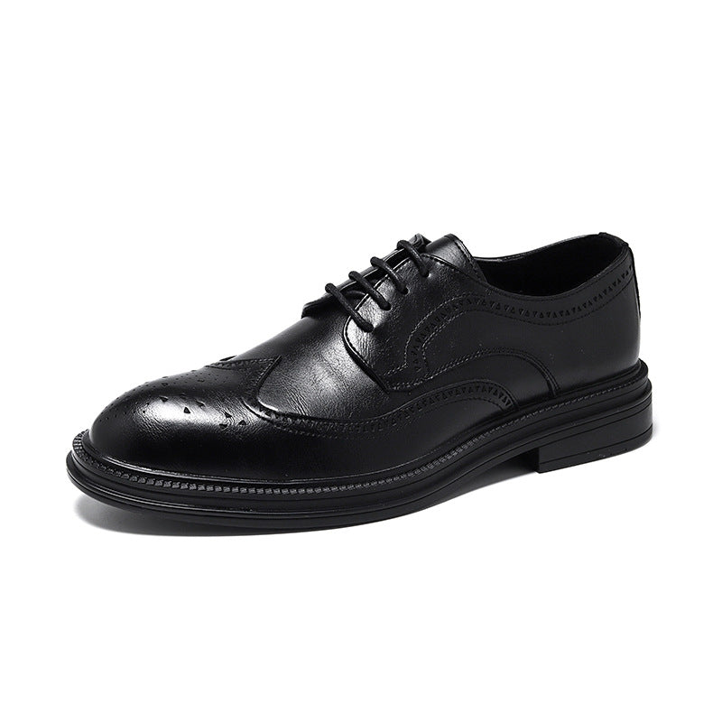 Men's Black Leather Formal Shoes, Business, Wedding