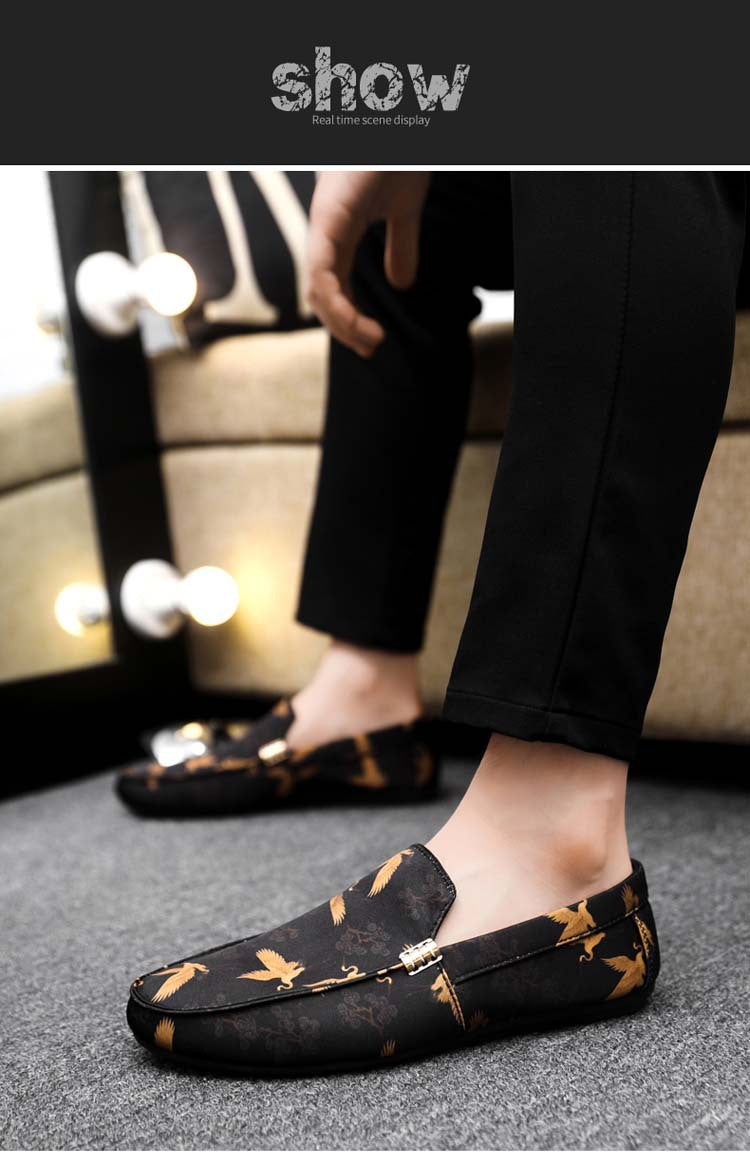 Spring/summer casual sneakers, trendy loafers, men's slip-ons, moccasins, one-step shoes, men's foot 12