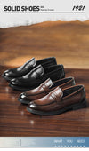 Men's Leather Loafers, Slip-On, British Style, Style 7111