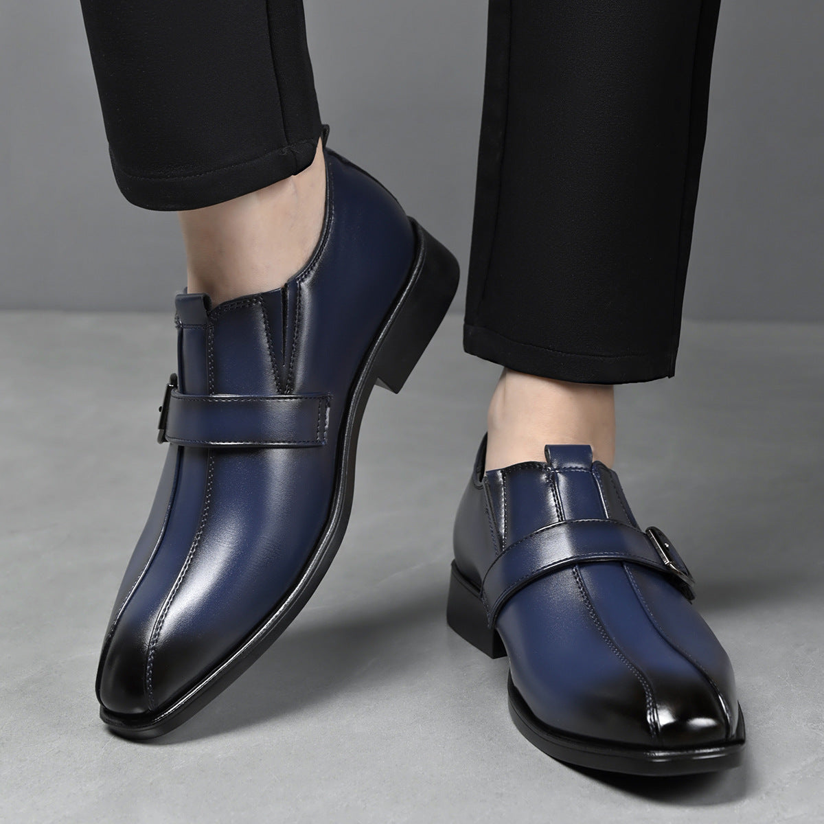 Cross-border e-commerce 2026 autumn new men's business british style pointed toe leather shoes, slip 17