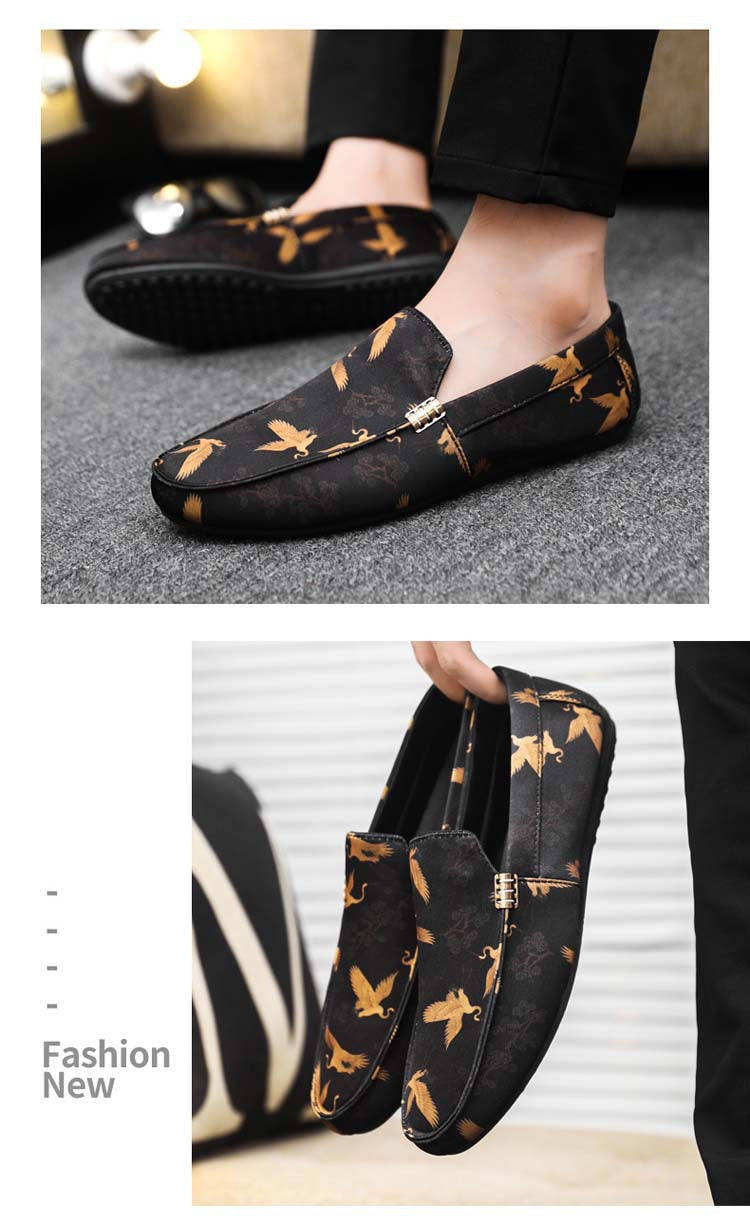Spring/summer casual sneakers, trendy loafers, men's slip-ons, moccasins, one-step shoes, men's foot 16