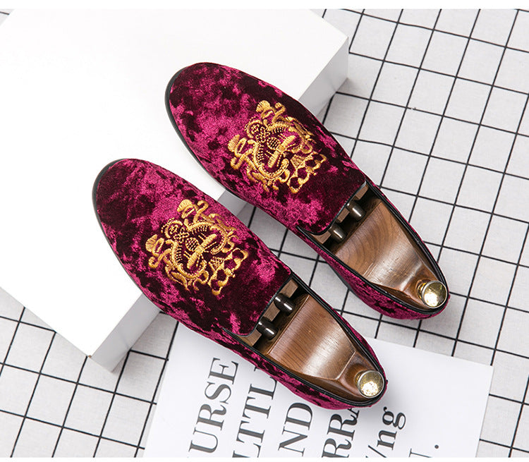 Cross-border autumn corduroy slip-on loafers, british style formal & casual shoes, plus size dress 11