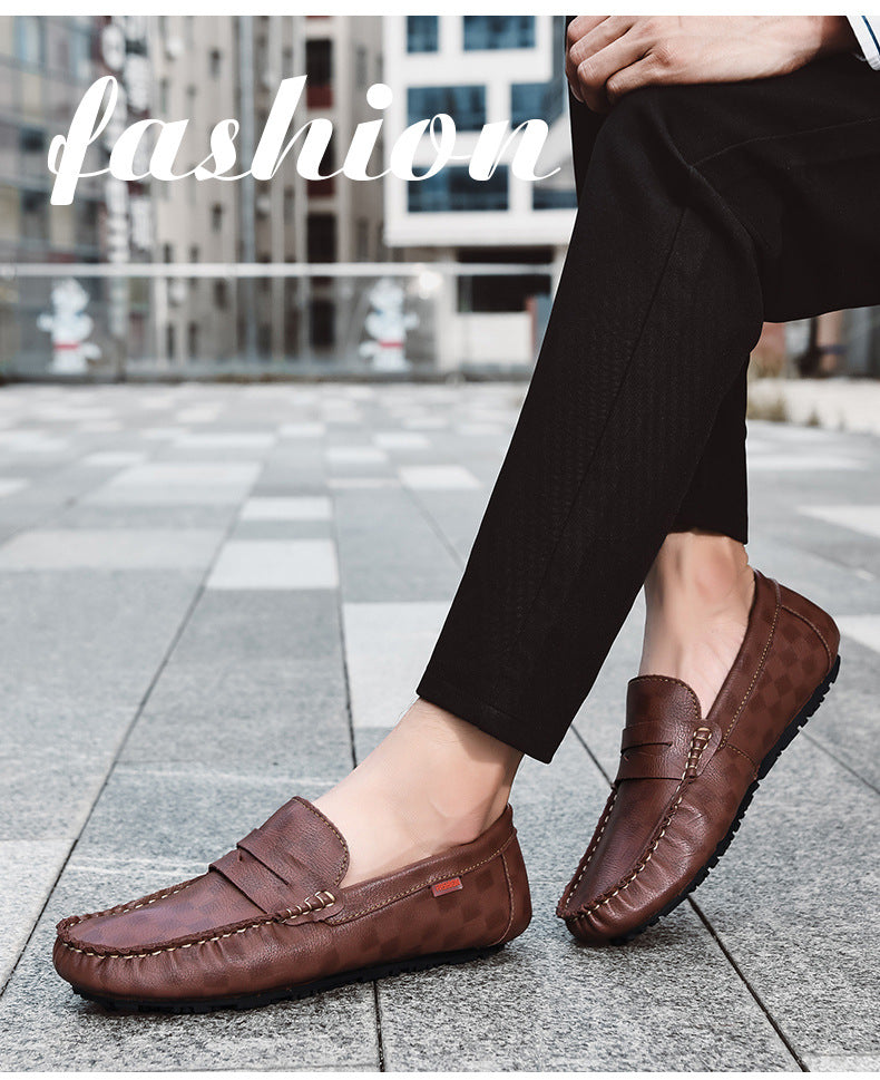 Wow, independent station men's shoes, breathable bean shoes for men, 2025new arrivaltrendyk-style le