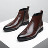 Men's Leather Chelsea Boots, Retro, British Style, Style 7959