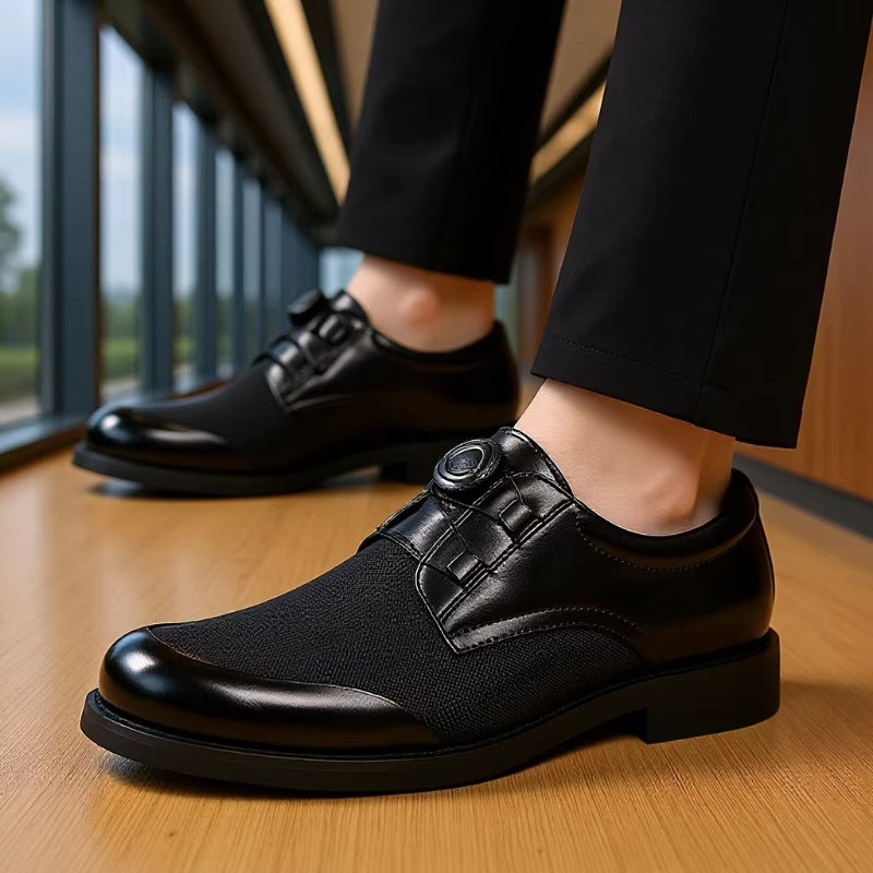 Men's 2026 swivel buckle ice silk mesh business casual shoes - men's slip-on comfortable breathable