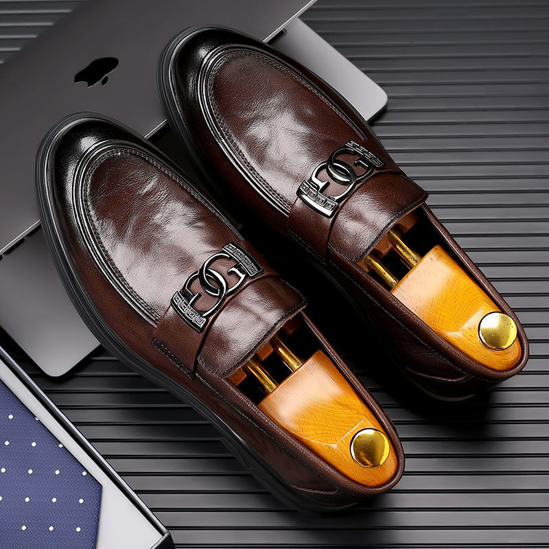 Men's Leather Moccasin Loafers, Business, Breathable