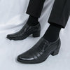 Men's Leather Formal Shoes, Pointed Toe, Slip-On, Style 7495
