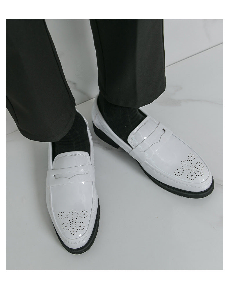 2026 spring new men's casual formal leather shoes business british brogue casual flats wedding shoes