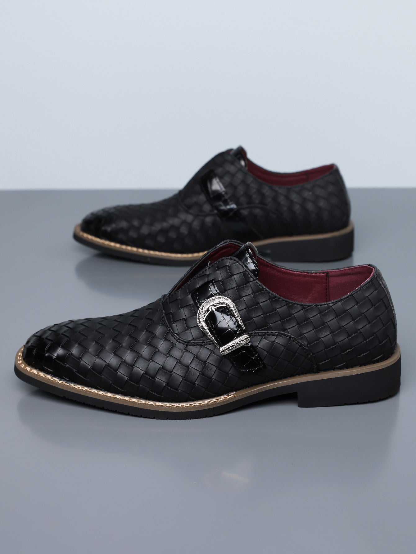 Amazon's best-selling cross-border plus sizemen leather shoes pointed toe business casual slip-on 16