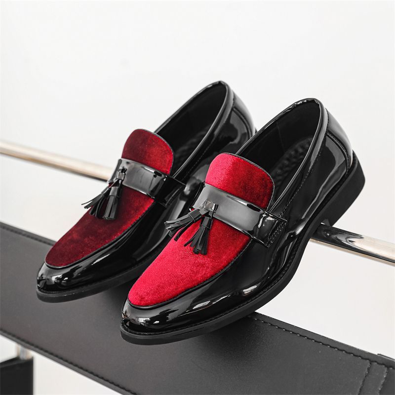 Men's leather dress shoes - autumn collection: british style business casual loafers, trendy moccasi 5
