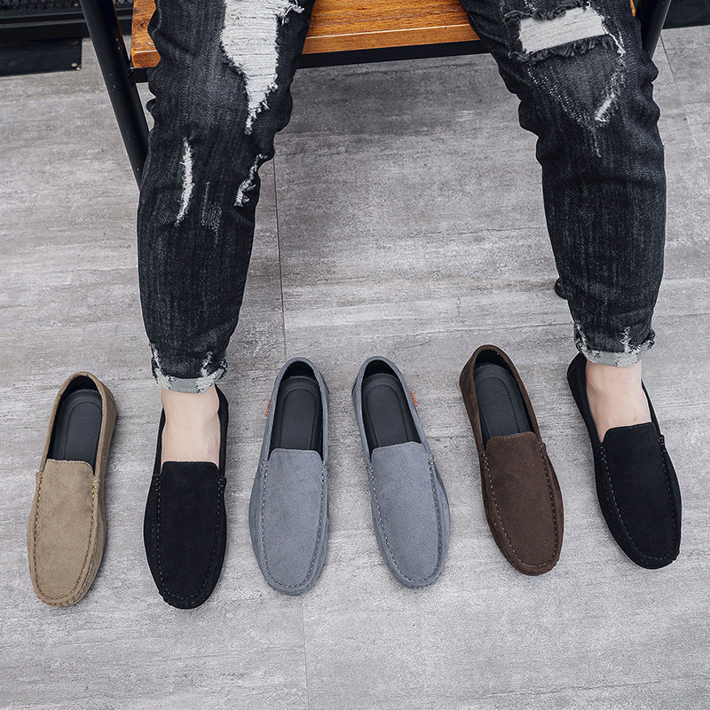 Bean shoes men's springnew arrival men's shoes casual breathable driving flats loafers one-leg loafe 4