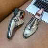 2026 spring men's plus size pointed toe patent leather dress shoes - british casual style hair styli