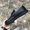 Men's Black Leather Loafers, Style 7143